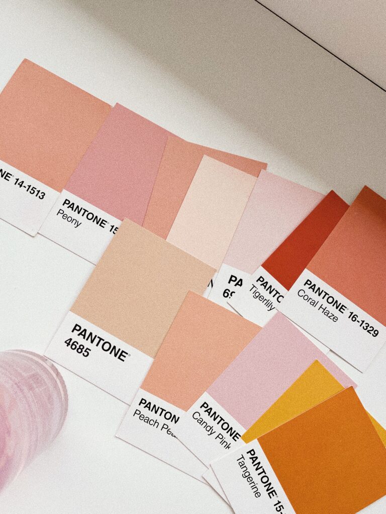 Pantone kleuren stalen